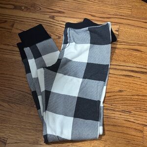 Women’s Black and White Checkered pajama pants